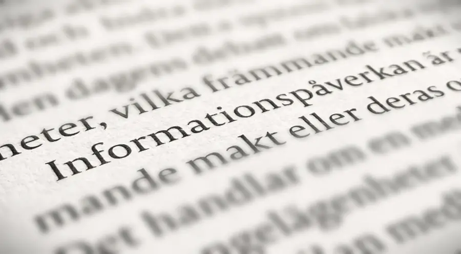 Image of text about information influence.